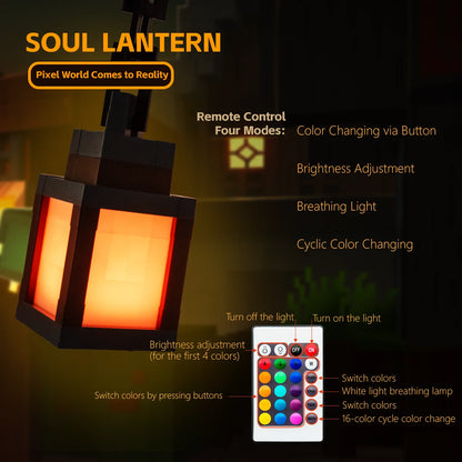 Pixel Style Night Light Portable Lantern 