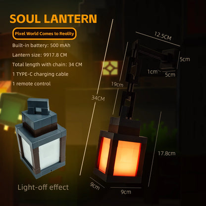 Pixel Style Night Light Portable Lantern 
